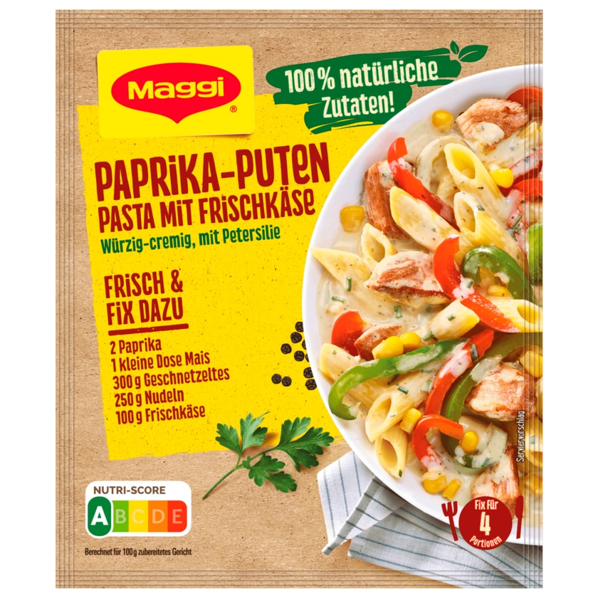 MAGGI Paprika Puten-Pasta mit Frischkäse 42g